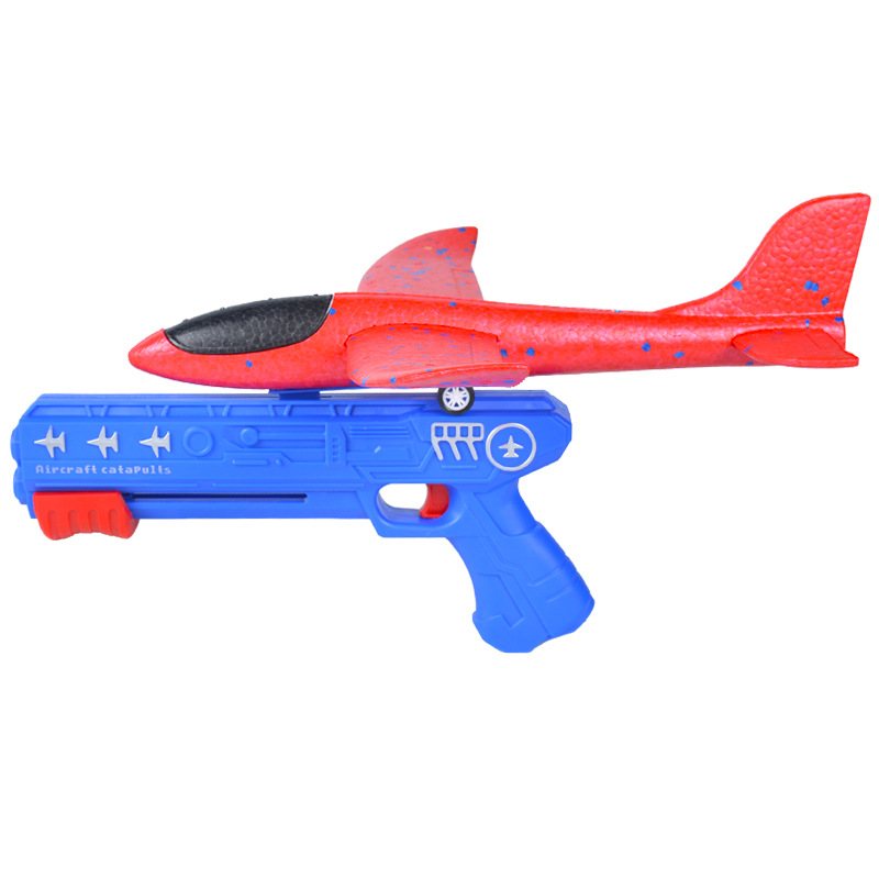 Kids Outdoor Xmas Gifts - キッズ 24 または 34 センチメートル泡飛行機ランチャー屋外おもちゃ男の子スポーツカタパルトゲーム子供女の子誕生日クリスマスギフト