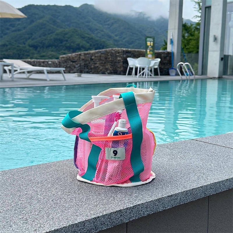 Kids Outdoor Backpack - 子供用の折りたたみ式メッシュビーチバッグ,衣類,おもちゃ,その他の製品を保管するためのポータブルおよび折りたたみ式バッグ