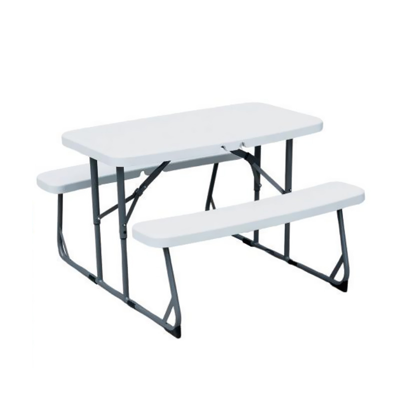 Kids Outdoor Bench - 屋外子供用子供庭園学校ピクニックキャンプ用耐久性のある折りたたみ式プラスチック製屋内学生用テーブルとベンチセット