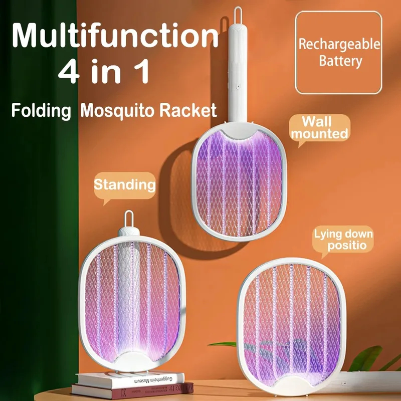 Bug Catching Kit - USB充電式折りたたみ電気蚊取り器 3000V UVライト虫除けハエ捕虫器