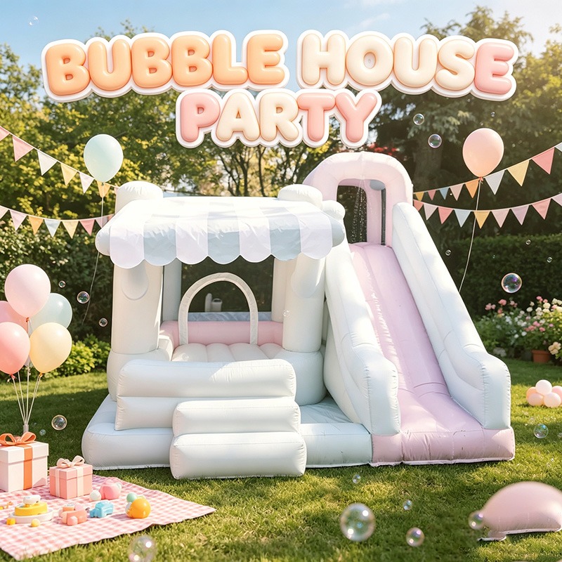 Kids Outdoor Easter Gifts - 子供用裏庭誕生日パーティー、ウォーターパーティーイベントレンタル、屋外ギフト用のスライドとウォータースプレーヤー付きインフレータブルバウンスハウス