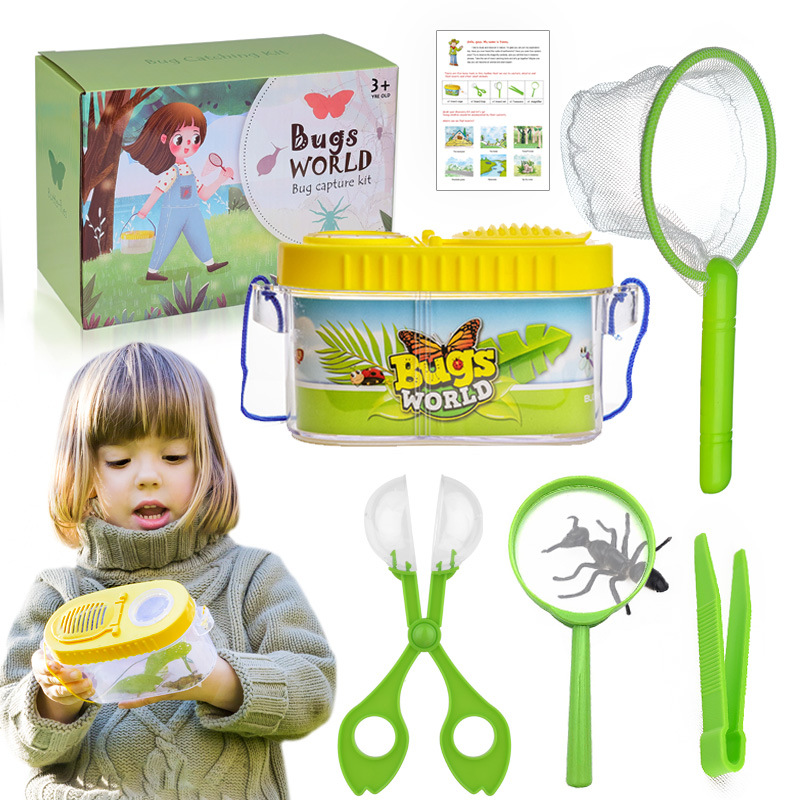 Bug Catching Kit - エクスプローラーキット、バグキャッチャーキット5個、教育用自然探検おもちゃギフト、男の子と女の子へのクリスマス、感謝祭のギフト