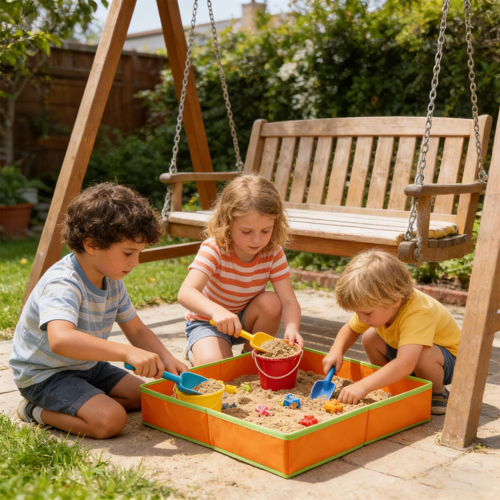 Kids Outdoor Bench - 子供用砂場遊びセット、砂場玩具、男の子と女の子向け屋外砂場玩具、庭、砂浜、裏庭用砂場