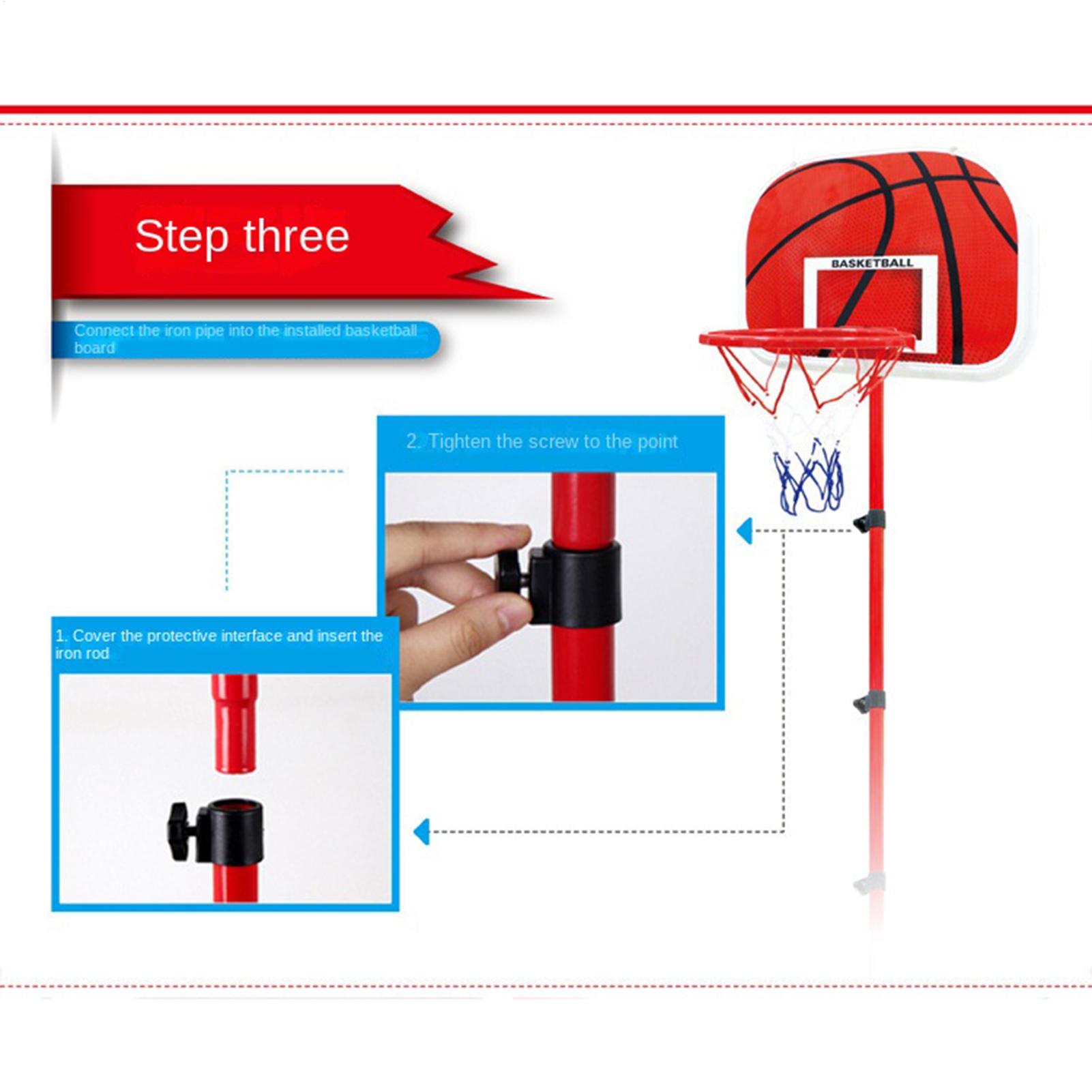 Kids Outdoor Basketball - 子供用バスケットボールフープとスタンド、3つのボールとポンプ付き、高さ調節可能なおもちゃ、子供用バスケットボールフープ、屋外用、男の子と女の子向け