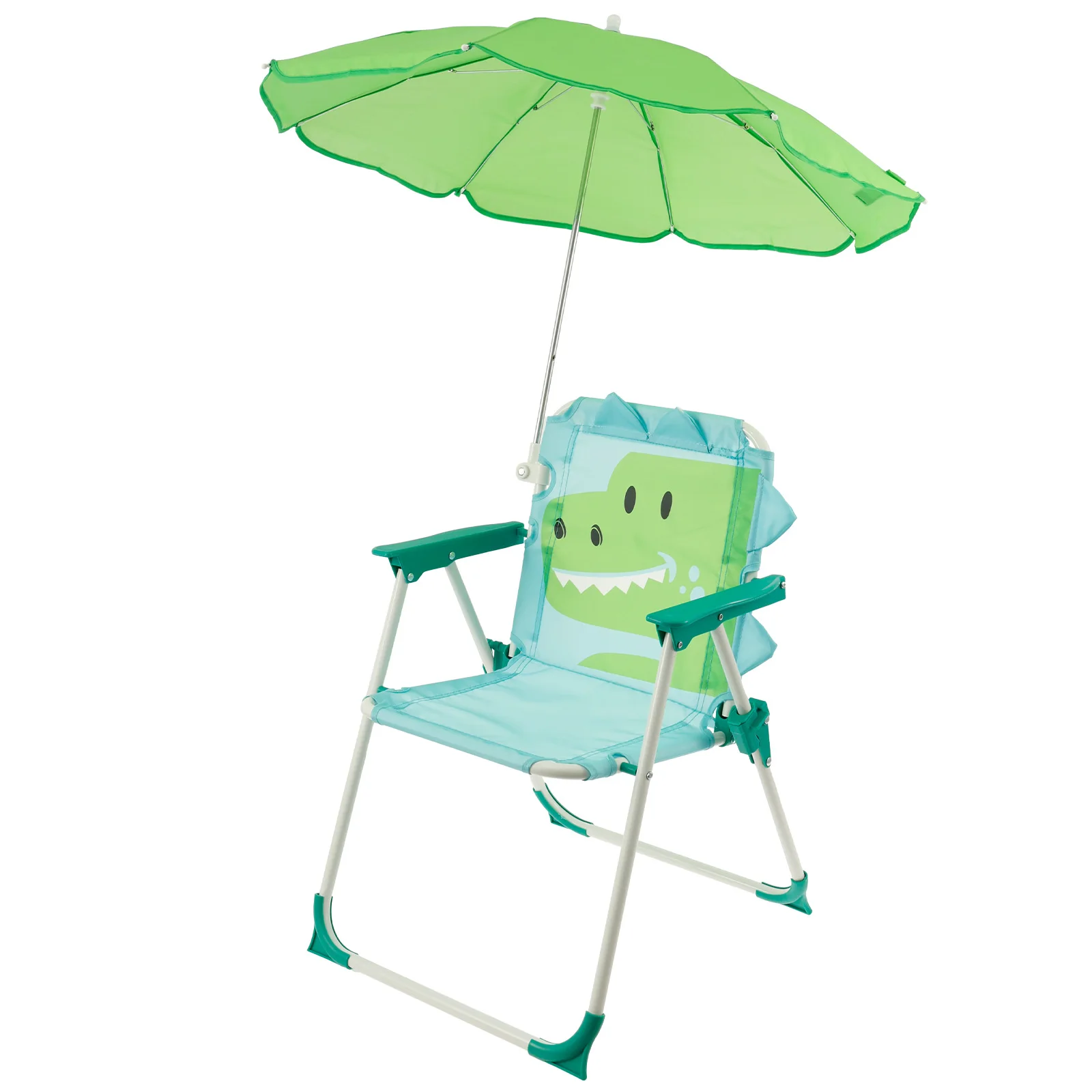 Kids Outdoor Lounger Chair - 子供用折りたたみビーチチェア、日傘付き、屋外軽量旅行ピクニック、子供用キャンプチェア、耐風性ビーチラウンジャー
