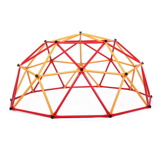 Kids Outdoor Jungle Gym Dome - 幾何学模様のドーム型クライマー、屋外用子供用遊具、4歳から10歳向けのジャングルジム、無限の楽しい可能性を生み出すクライミングドーム