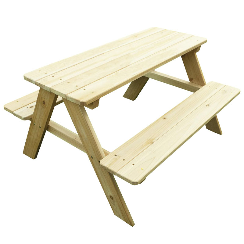 Kids Outdoor Bench - 屋外木製子供用ピクニックテーブルベンチ - 素朴なスタイルのガーデン用パティオ家具