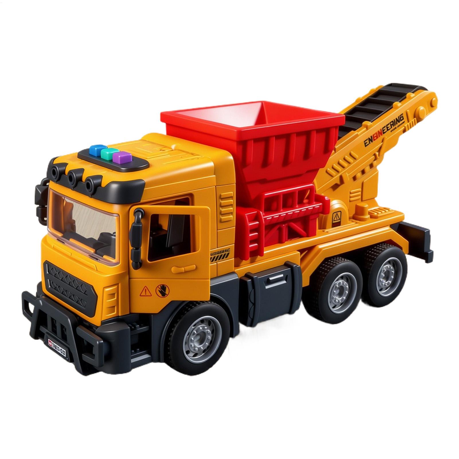 Kids Outdoor Dump Truck - 電動ダンプカーおもちゃ、サウンド＆ライト付き建設車両、ダンプベッド付き子供用エンジニアリングトラック、屋外農場砂遊び用