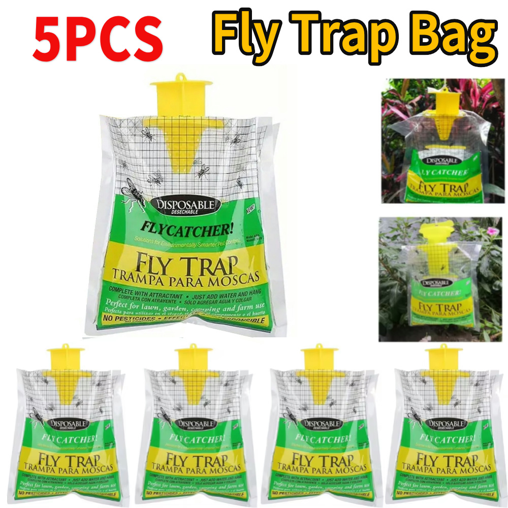 Bug Catching Kit - 使い捨てフライトラッカーバッグ,無毒,蚊,昆虫キラー,ハンギングフライキャッチャー,無毒