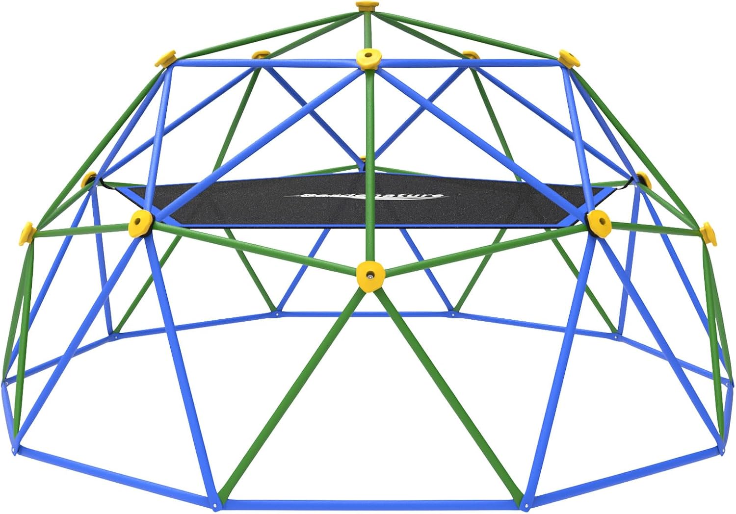 Kids Outdoor Jungle Gym Dome - 10フィートのクライミングドーム（ハンモック付き）、子供用屋外ジャングルジム | ジオメトリックドームクライマー、880ポンドのドームと300ポンドのハンモックに対応、