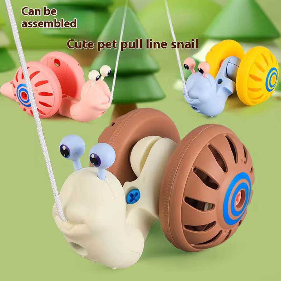 Kids Outdoor Play Equipment - 1 個ロープアセンブリプルスレッドカタツムリ子供のパズルアセンブリガラガラベビー屋外幼児のおもちゃ子供のギフト