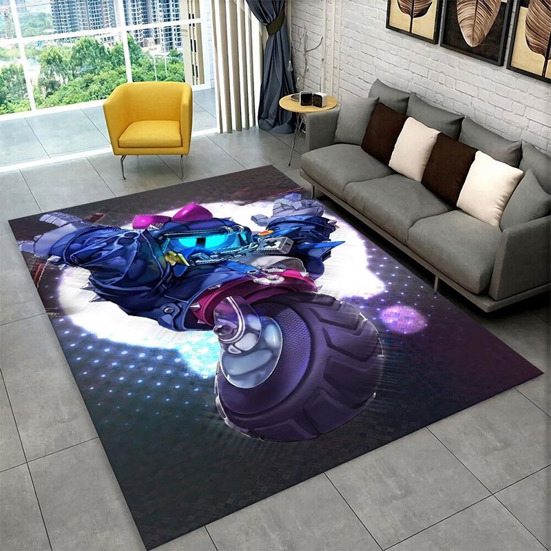 Kids Outdoor Flooring - 漫画B-Brawlゲーム滑り止めエリアラグ、リビングルーム、寝室、プレイルーム用、ソフトカーペットフロアマット、家の装飾ラグ、子供部屋ギフト