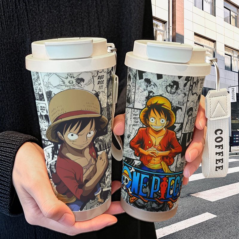 Kids Outdoor Dining Set - アニメワンピースルフィ魔法瓶ゾロ漫画大容量アウトドア旅行コーヒーマグポータブルスポーツウォーターカップ子供フェスティバルギフト