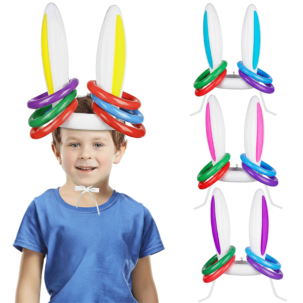 インフレータブルイースターバニー耳リングトスゲームセット屋外 - Kids Outdoor Easter Gifts のレビューと価格