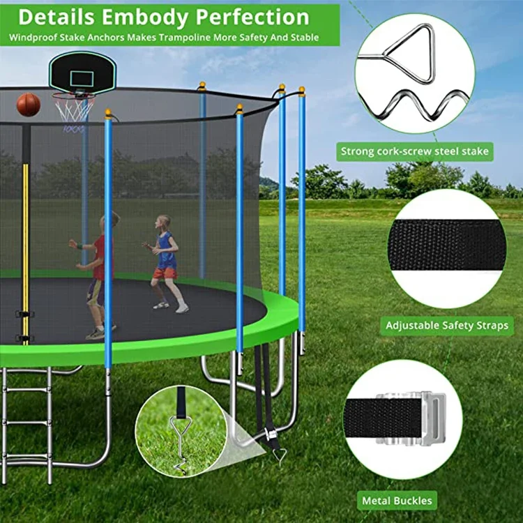# 14FT ラウンドスプリングレストランポリン用安全囲いネ - Kids Outdoor Trampoline のレビューと価格