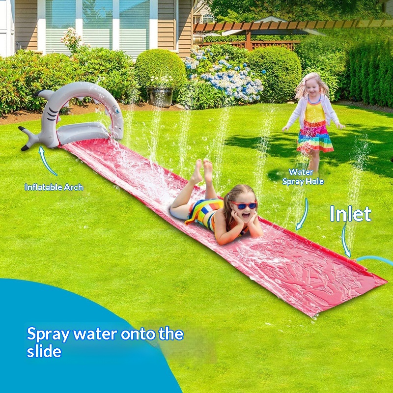 子供用ガーデン用インフレータブルクジラ型ウォータースライドス - Kids Outdoor Water Toys のレビューと価格