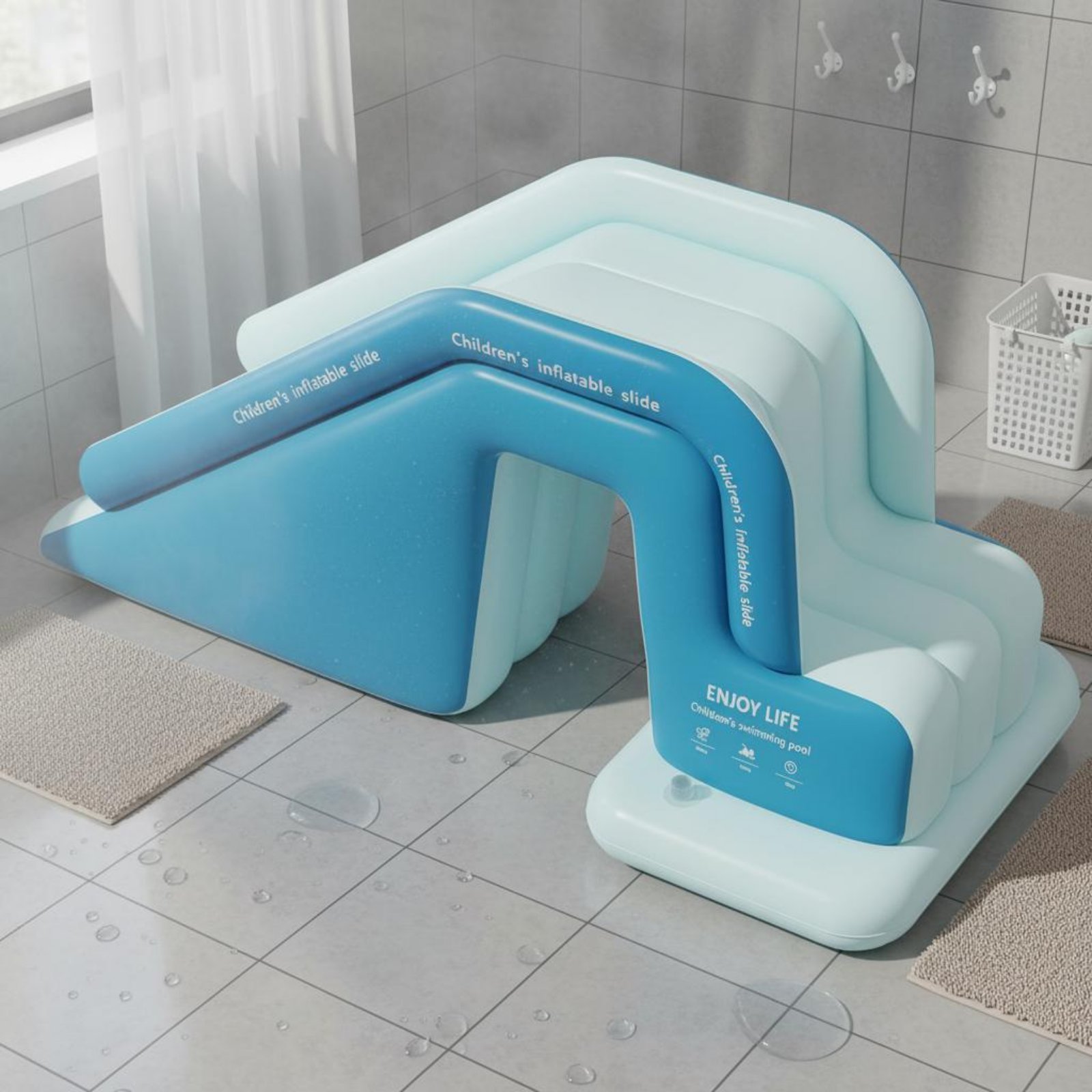 インフレータブルプールスライド 折りたたみ式インフレータブル - Kids Outdoor Water Toys のレビューと価格