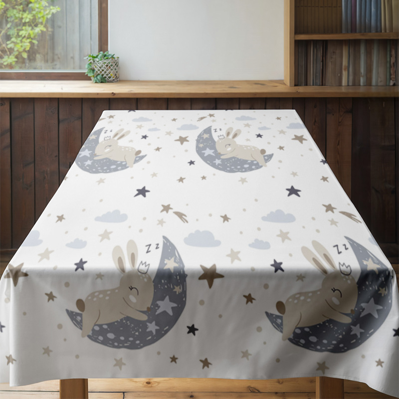 スペースをテーマにしたテーブルクロスセット、月のデザイン、子 - Kids Outdoor Dining Set のレビューと価格