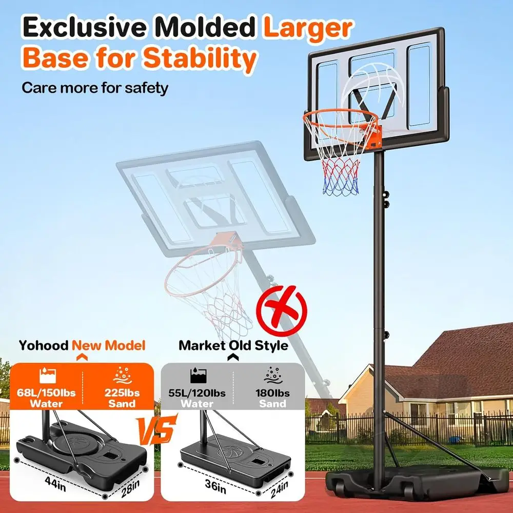 調節可能なポータブル屋外バスケットボールフープシステム（子供 - Kids Outdoor Basketball のレビューと価格