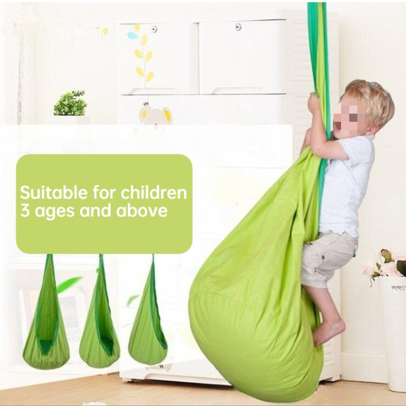 1Pc キッズポッドスイングシートコットンチャイルドハンモッ - Kids Yellow Outdoor Chair のレビューと価格