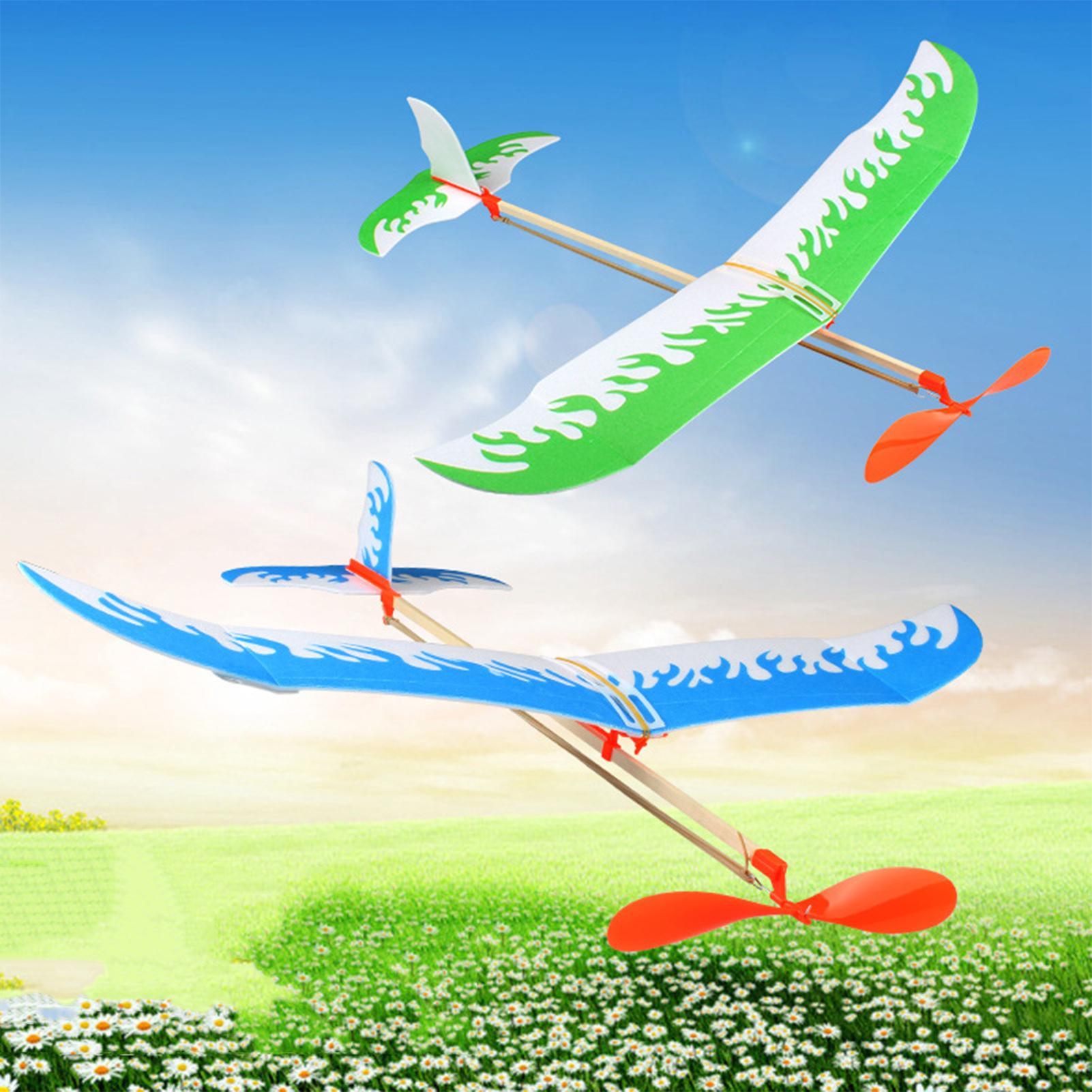 ゴムバンド飛行機動力グライダー航空機キット飛行ゲームプレイ子 - Kids Outdoor Play Equipment のレビューと価格