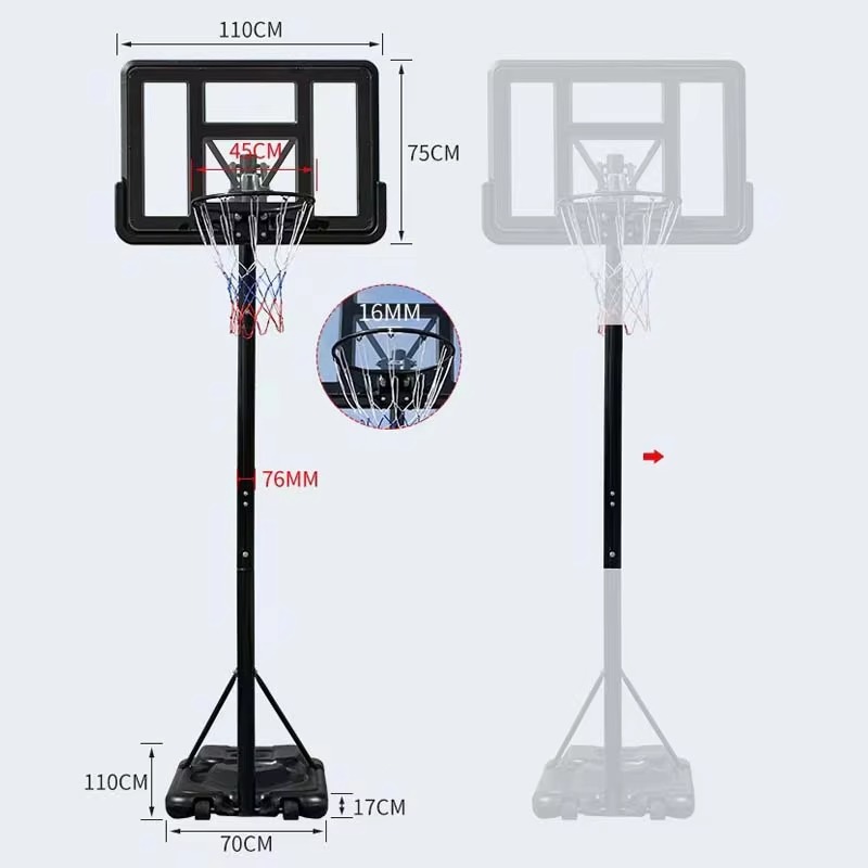 202インチ屋内外兼用バスケットボールフープポータブルスタン - Kids Outdoor Basketball のレビューと価格