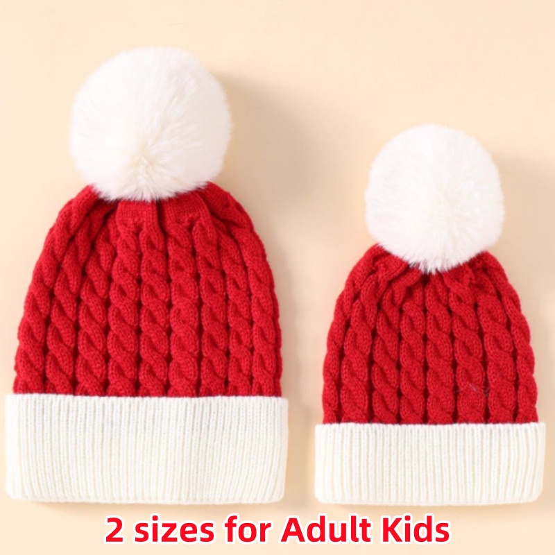 大人子供クリスマスクリスマスサンタ新年帽子屋外冬暖かいかぎ針 - Kids Outdoor Xmas Gifts のレビューと価格