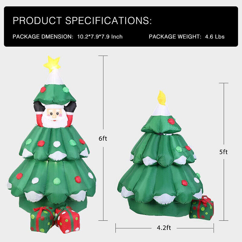 子供のための木の形をしたインフレータブルクリスマスの装飾,木 - Kids Outdoor Xmas Gifts のレビューと価格