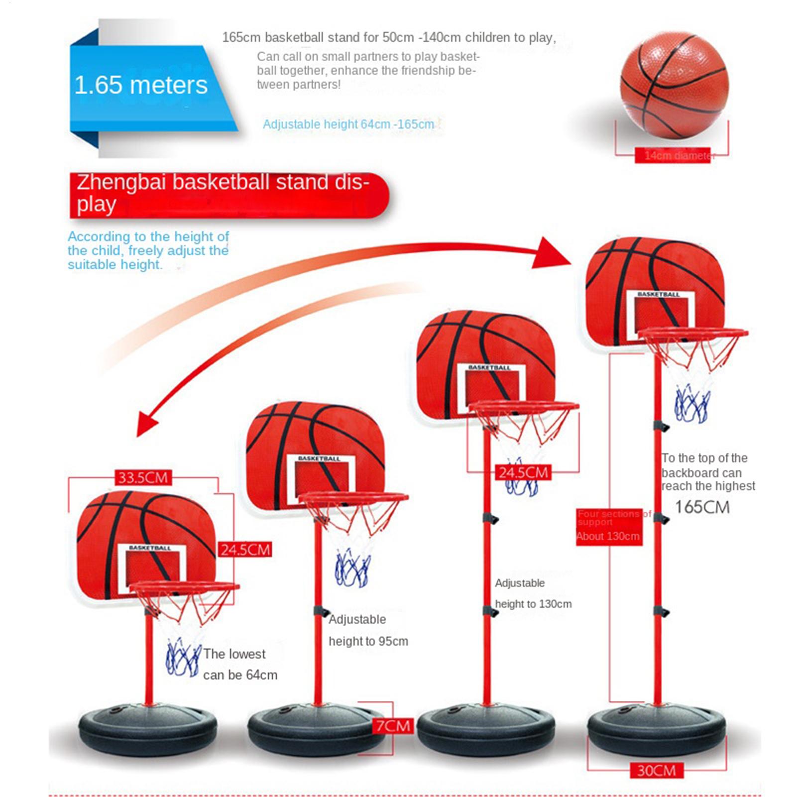 子供用バスケットボールフープとスタンド、3つのボールとポンプ - Kids Outdoor Basketball のレビューと価格