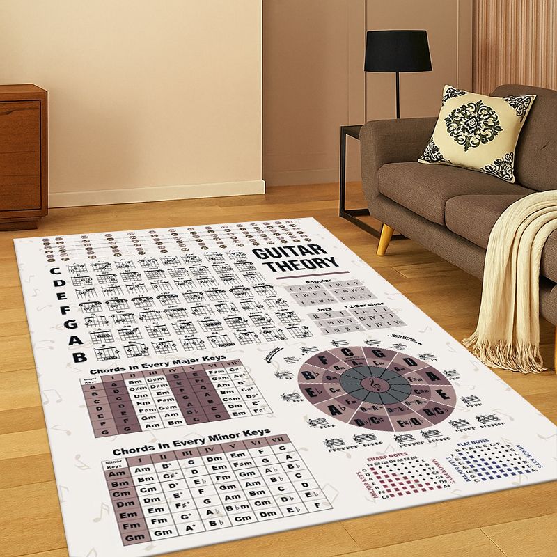 音楽理論チャート ギターコード カーペット ラグ 寝室 リビ - Kids Outdoor Flooring のレビューと価格