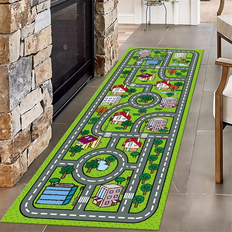 キッズエアポート滑走路トラフィックランナーラググリーンロード - Kids Outdoor Flooring のレビューと価格