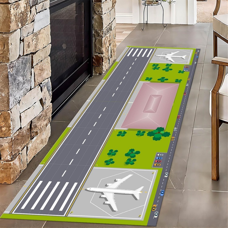 キッズエアポート滑走路トラフィックランナーラググリーンロード - Kids Outdoor Flooring のレビューと価格