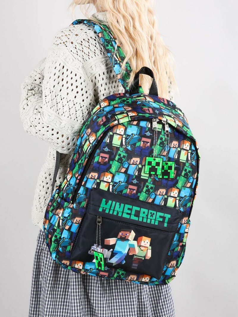Minecraft バックパック グラフィティプリント 軽量 - Kids Outdoor Backpack のレビューと価格