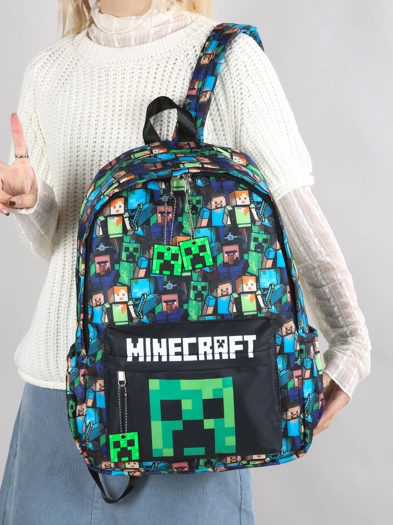 Minecraft バックパック グラフィティプリント 軽量 - Kids Outdoor Backpack のレビューと価格
