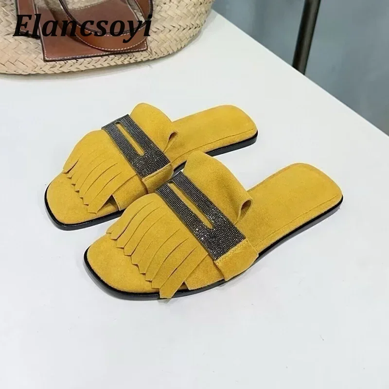 メタルストリングビーズ装飾キッズスエードタッセルフラットボト - Outdoor Kid のレビューと価格
