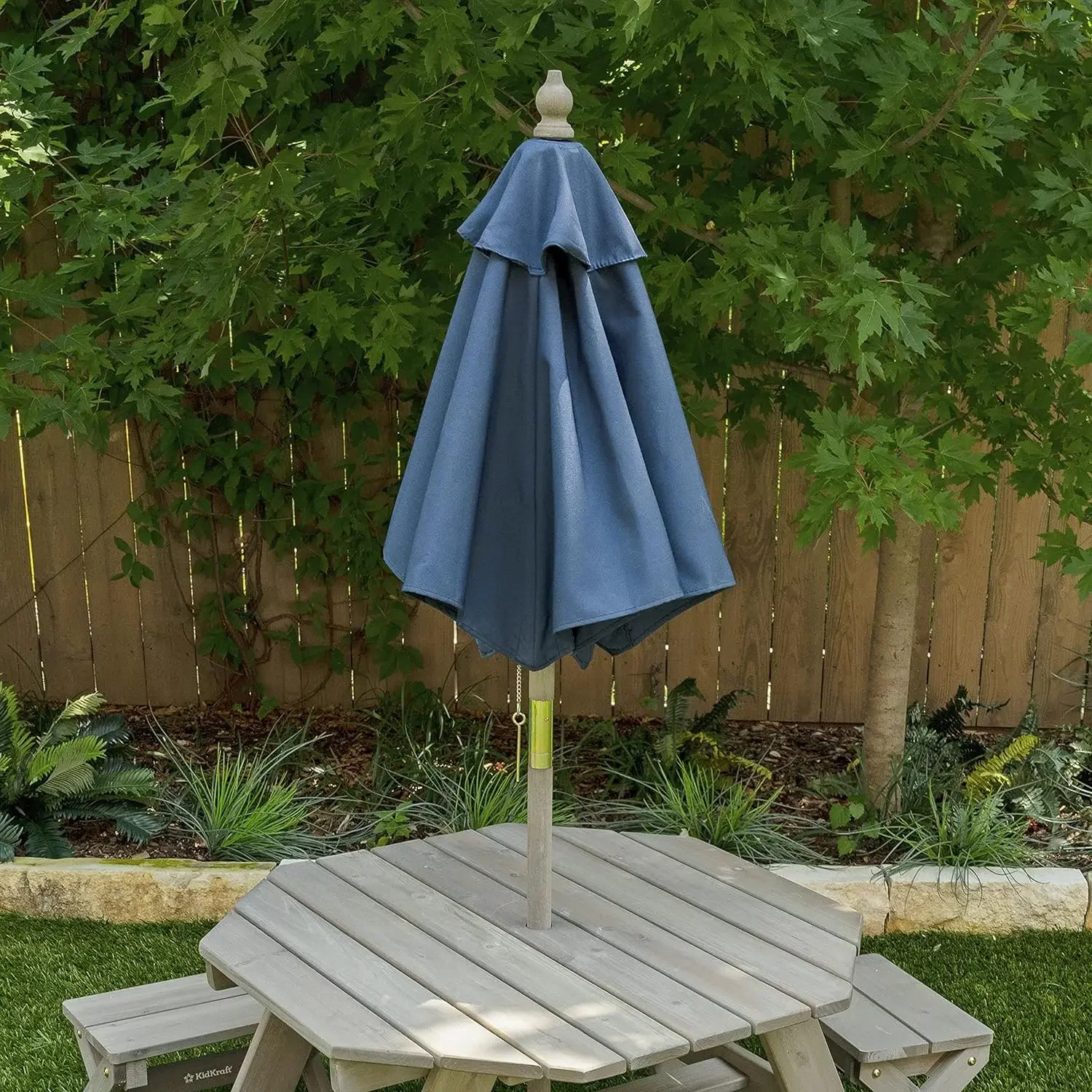 八角形テーブルスツール傘セット子供用屋外家具バーンウッドグレ - Kids Outdoor Umbrella For Table のレビューと価格