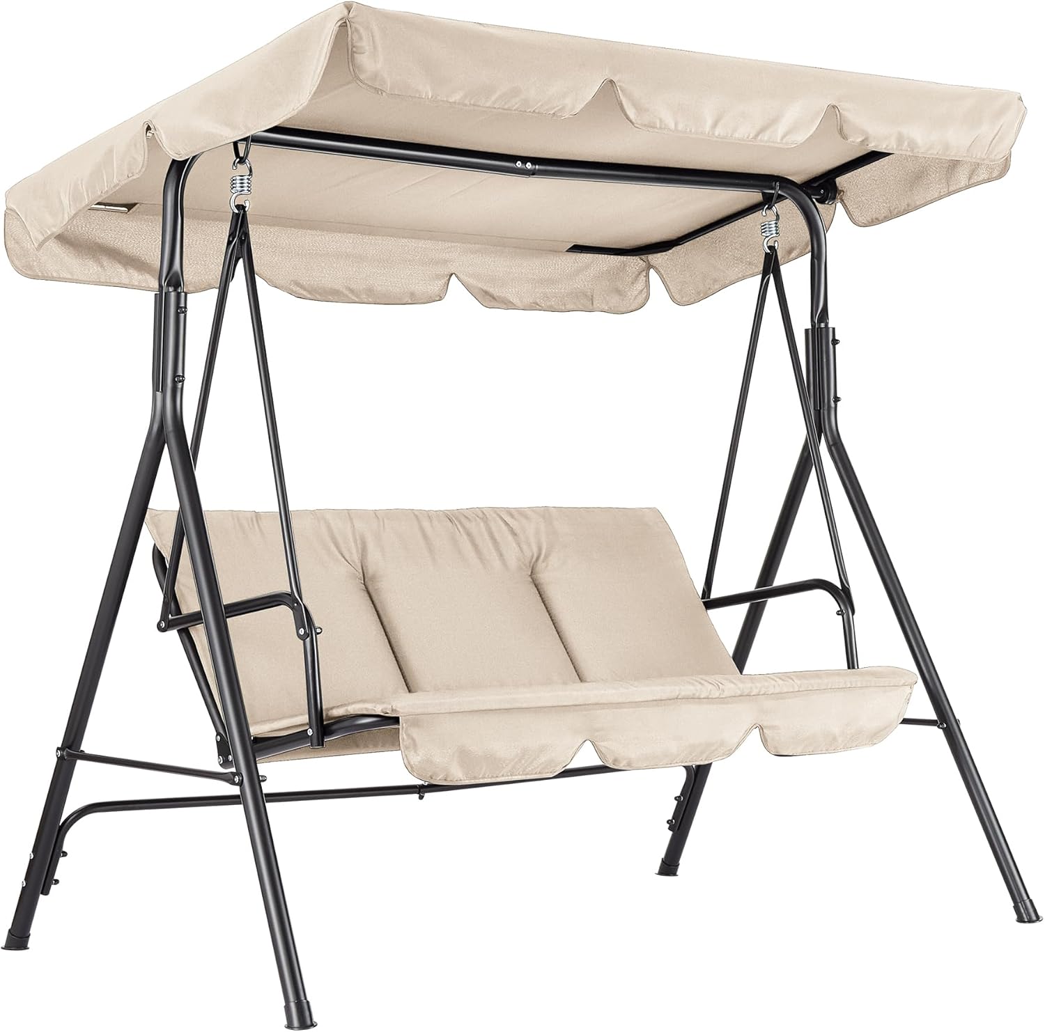 調節可能なキャノピー付き屋外スイングチェア、3人乗り子供用シ - Kids Outdoor Bench のレビューと価格