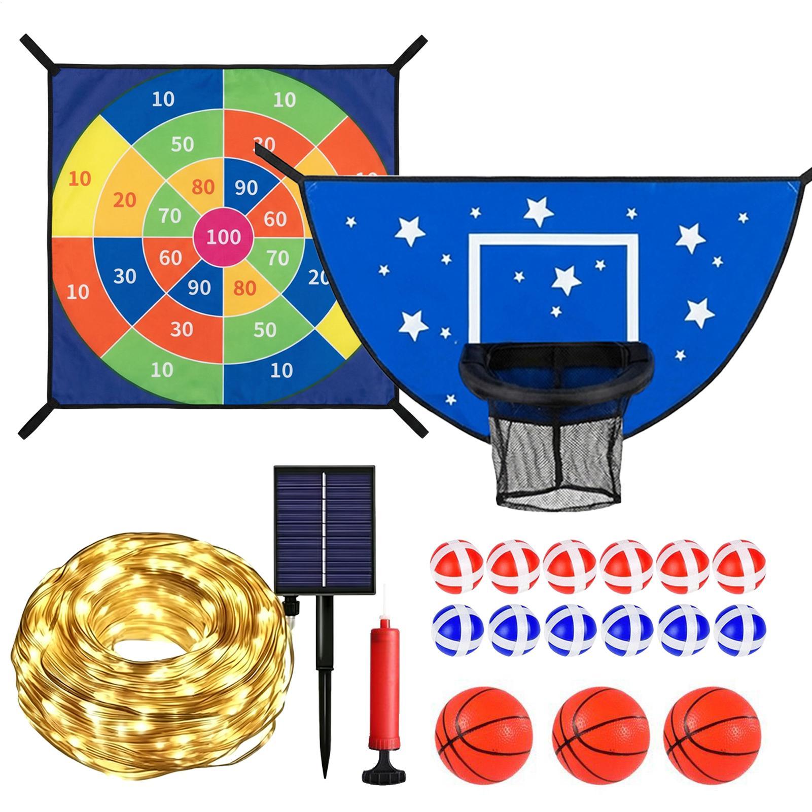 バスケットボールゴール トランポリン用 ダーツボード付き 楽 - Kids Outdoor Basketball のレビューと価格