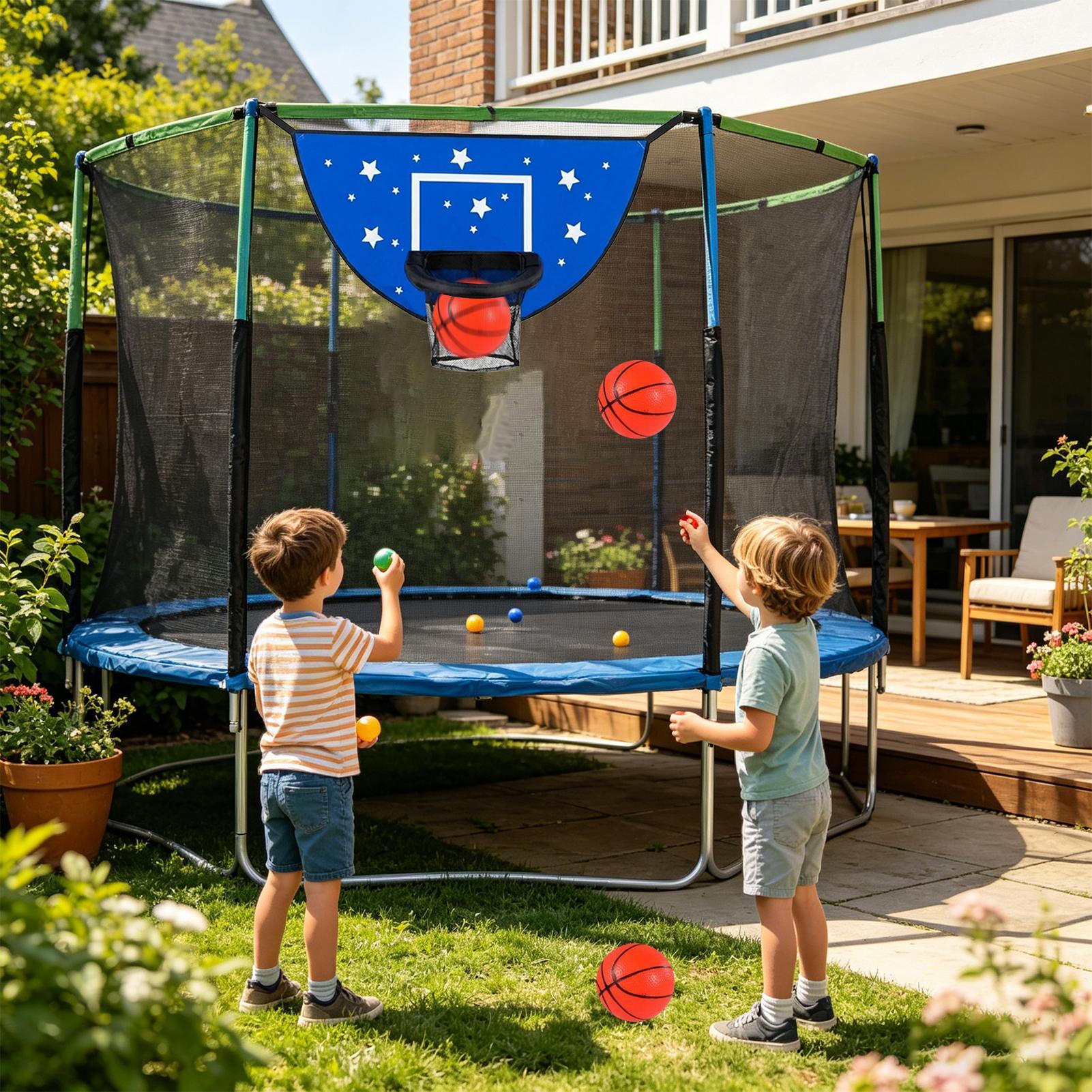 バスケットボールゴール トランポリン用 ダーツボード付き 楽 - Kids Outdoor Basketball のレビューと価格
