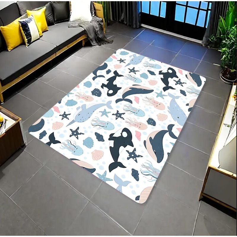 ジャングルアドベンチャーラグかわいい動物柄ホームデコレーショ - Kids Outdoor Flooring のレビューと価格