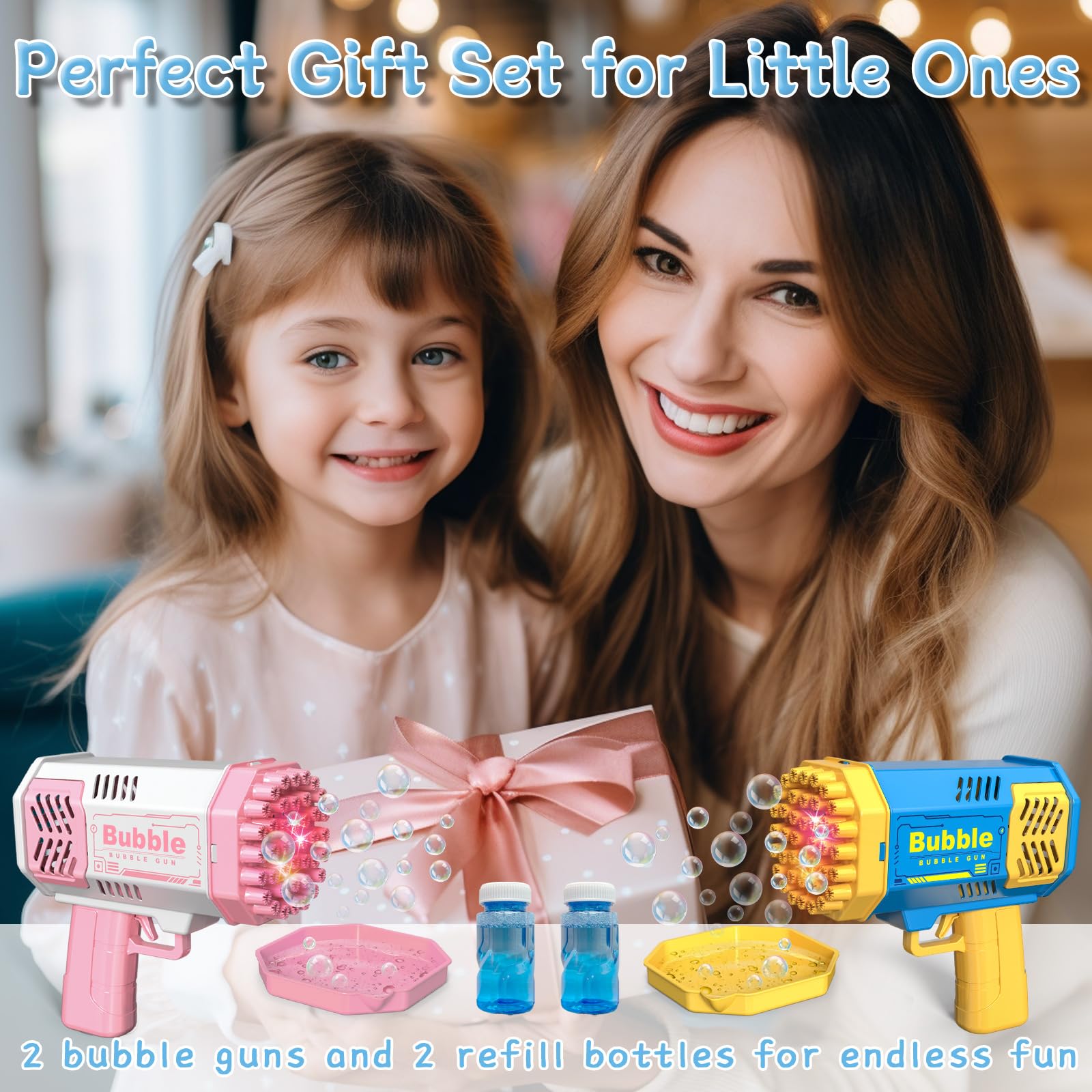 40穴バブルガン 子供用 自動バブル発生器 屋外バブルメーカ - Kids Outdoor Easter Gifts のレビューと価格