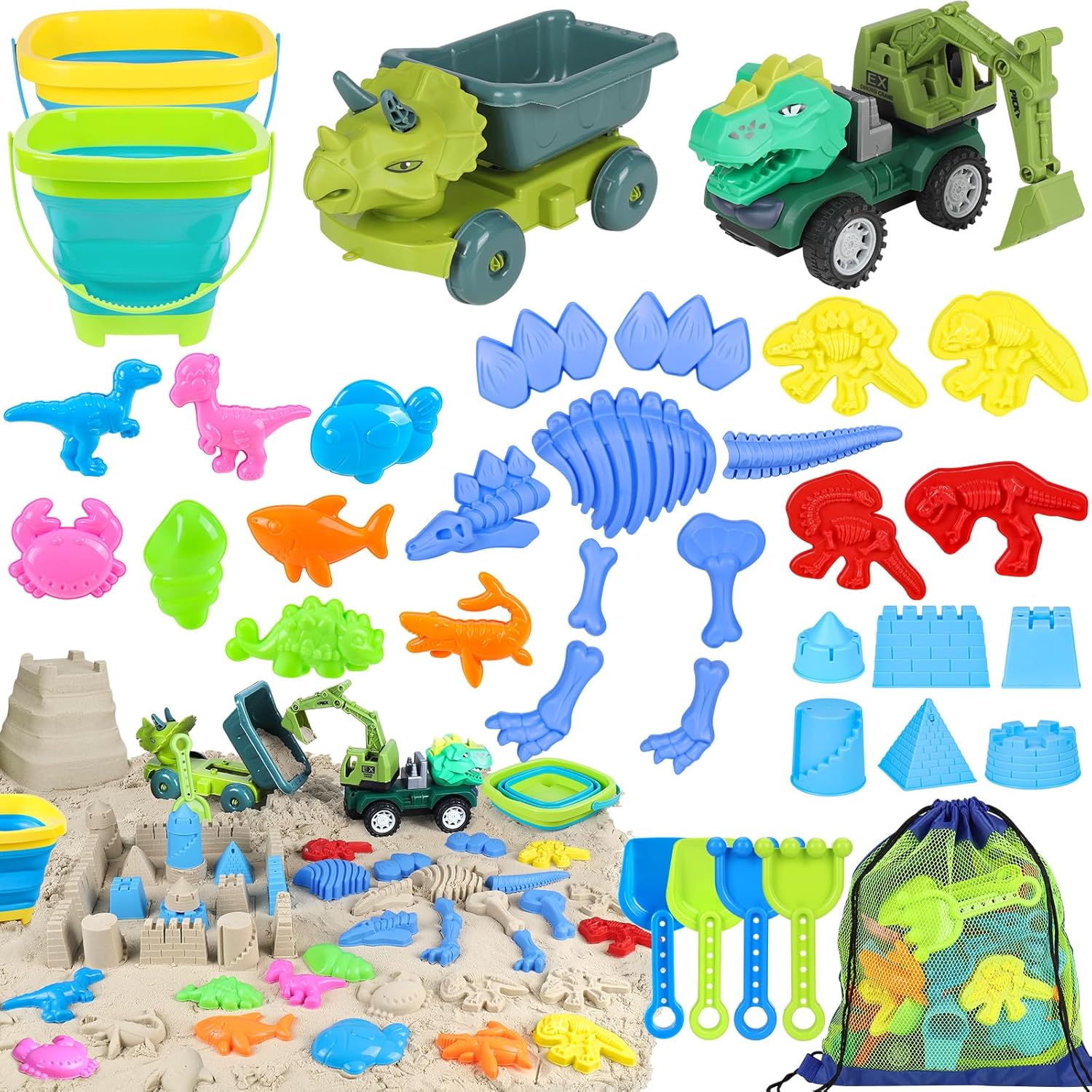 ビーチ砂遊びおもちゃ サンドボックスおもちゃ 恐竜ダンプトラ - Kids Outdoor Dump Truck のレビューと価格