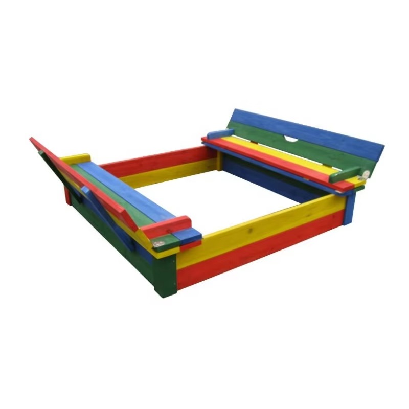 子供用屋外木製砂場 折りたたみ式ベンチ付き - Kids Outdoor Bench のレビューと価格