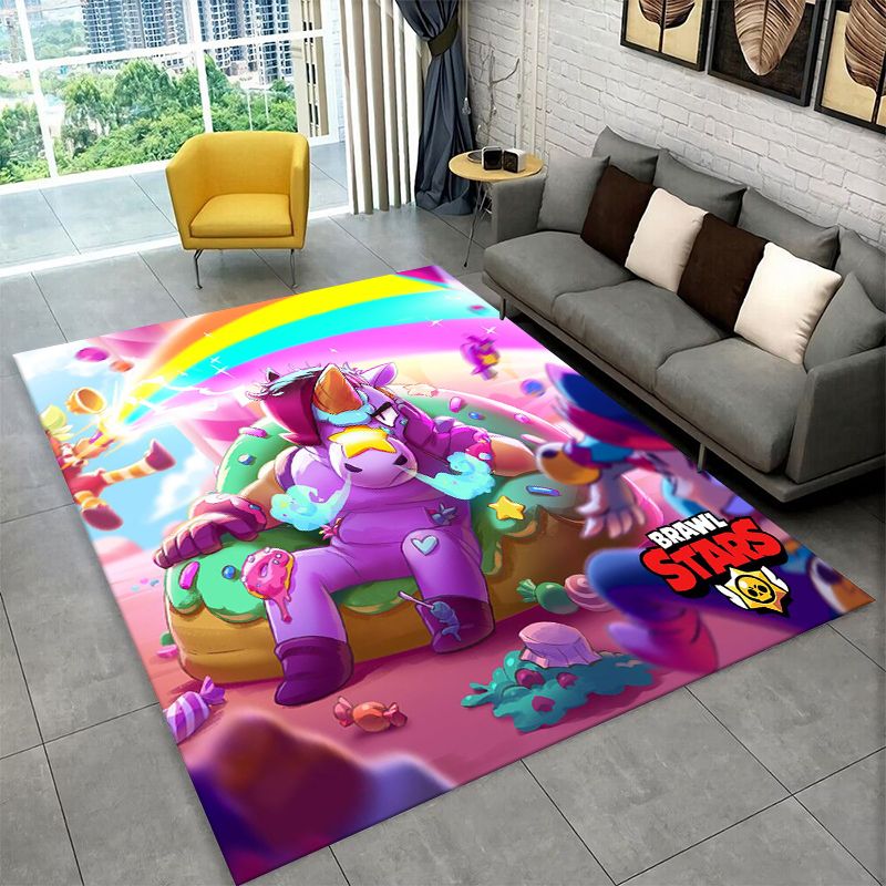 漫画B-Brawlゲーム滑り止めエリアラグ、リビングルーム、 - Kids Outdoor Flooring のレビューと価格