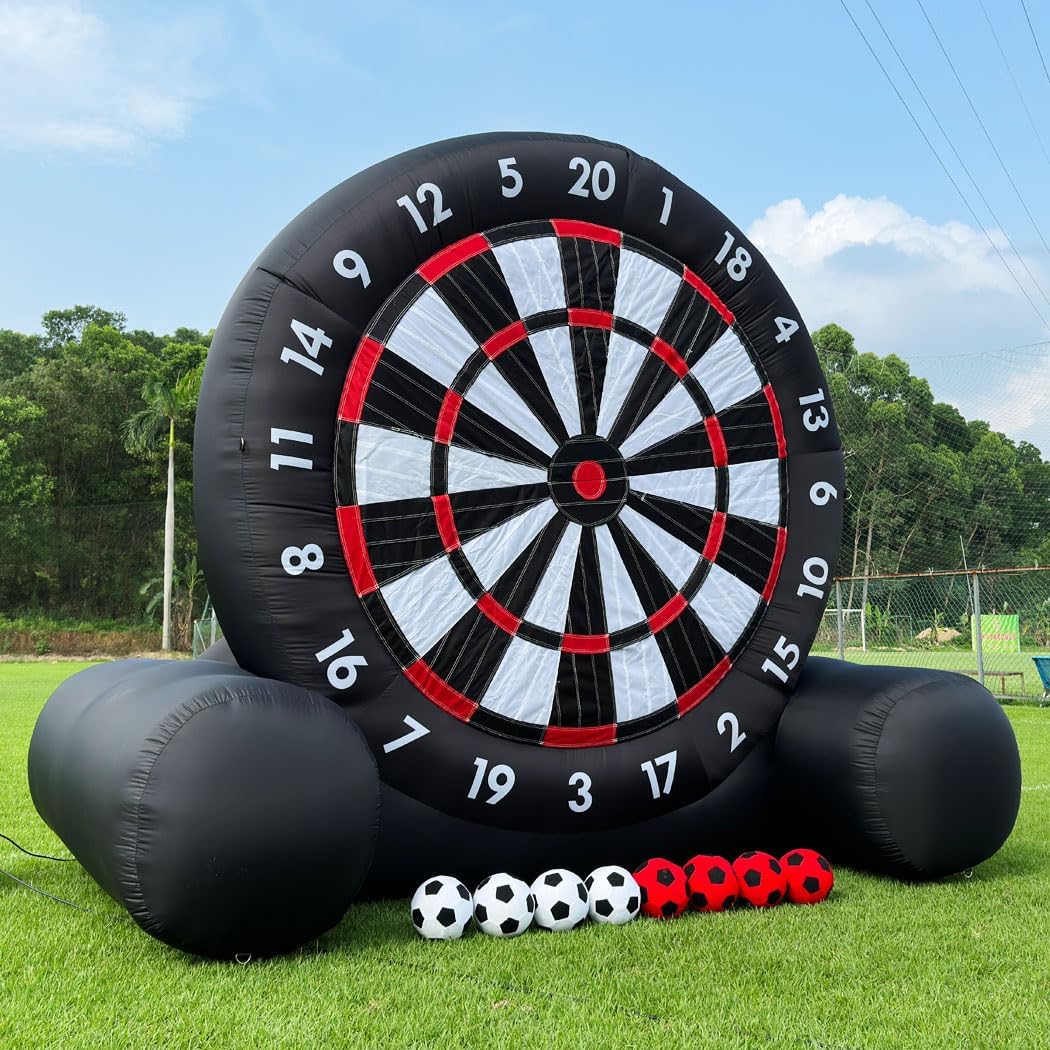 人間用インフレータブルサッカーダーツボード、ボール付き、オッ - Kids Outdoor Trampoline のレビューと価格