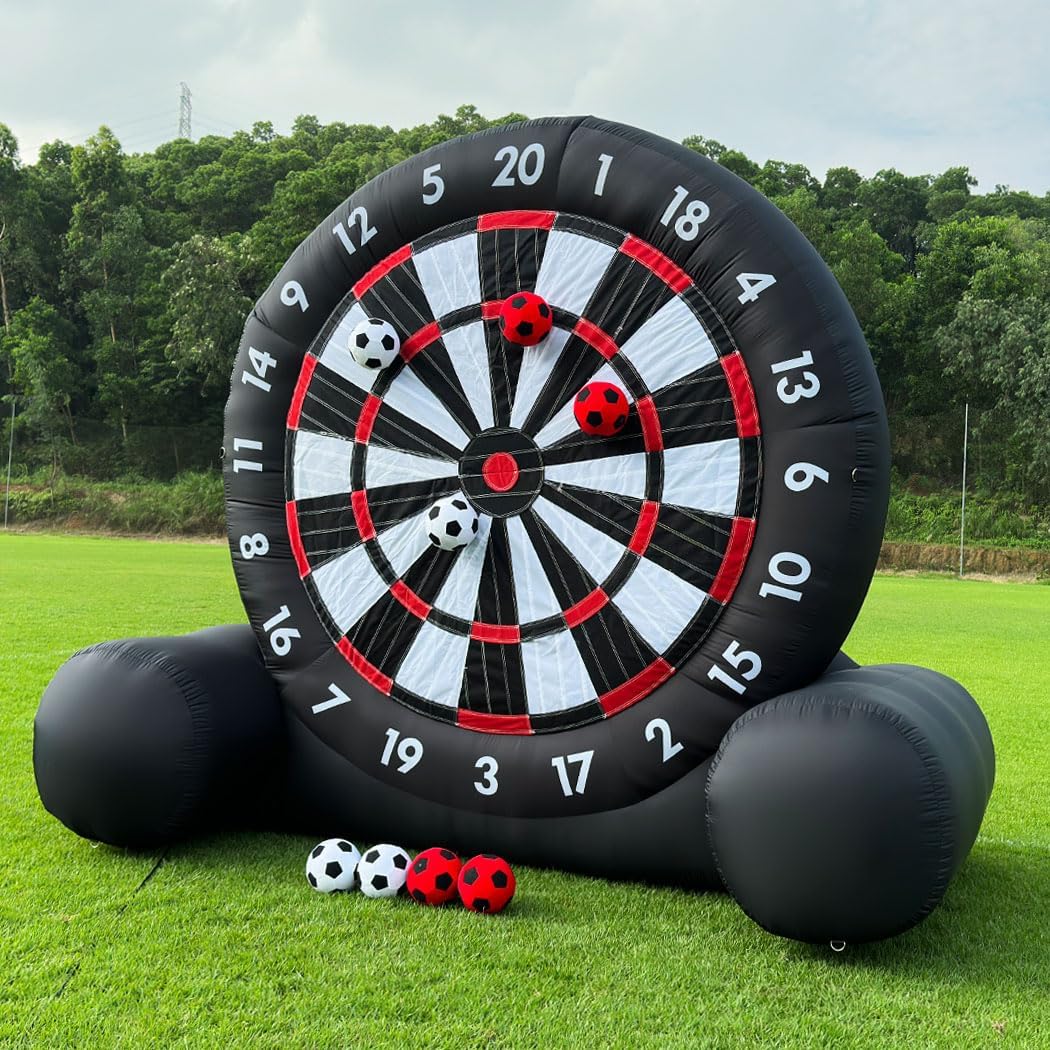 人間用インフレータブルサッカーダーツボード、ボール付き、オッ - Kids Outdoor Trampoline のレビューと価格